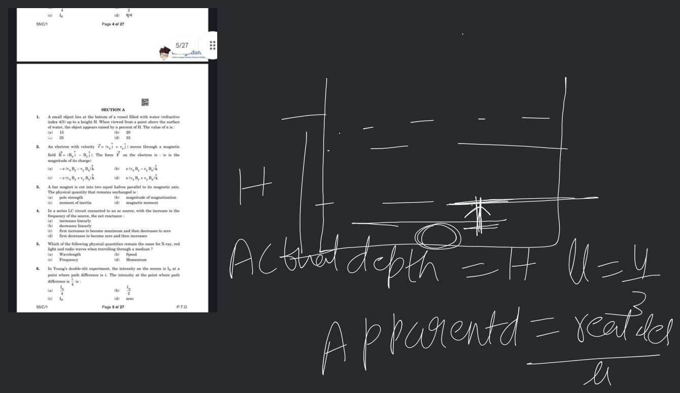 A bar is cut into two equal halves by a plane parallel to the magn..