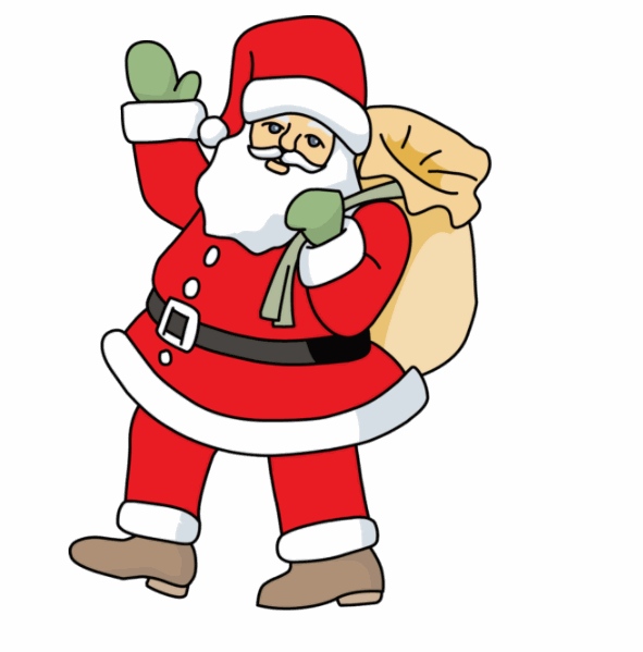Christmas Animated Clipartsanta claus waving animation