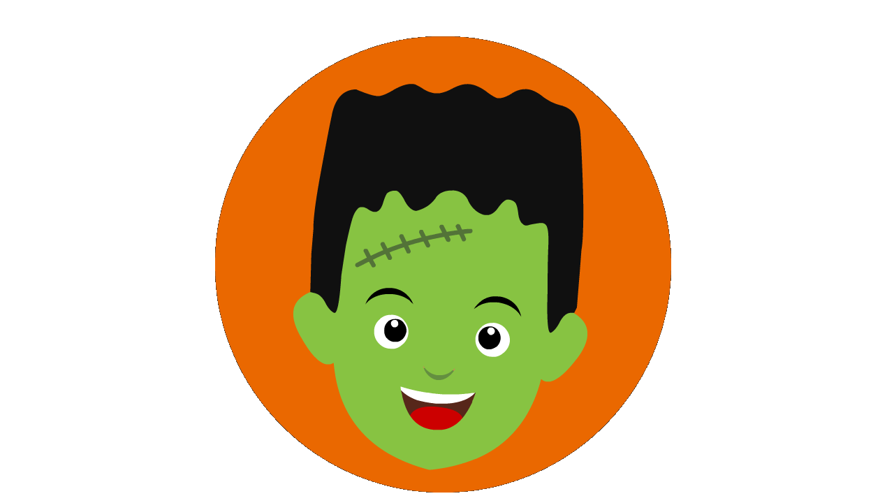Halloween Animated Clipartsmiling green monster face animated clipart