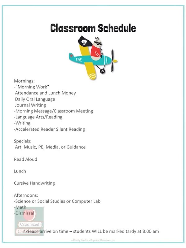 Open House ToDo Checklist for Teachers Classroom Freebies