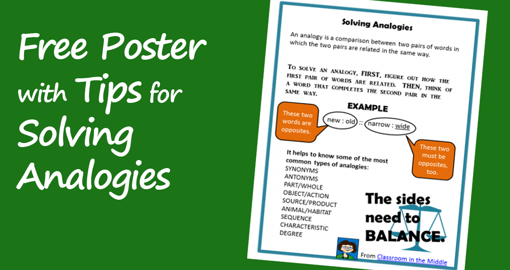 Analogies Poster for Free