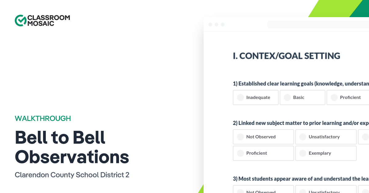 Bell to Bell Observations Teacher Observation Form