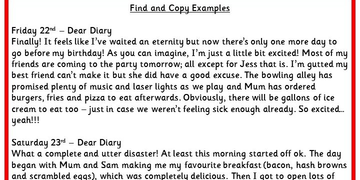 Find and Copy Examples KS2 Reading Test Practice Classroom Secrets