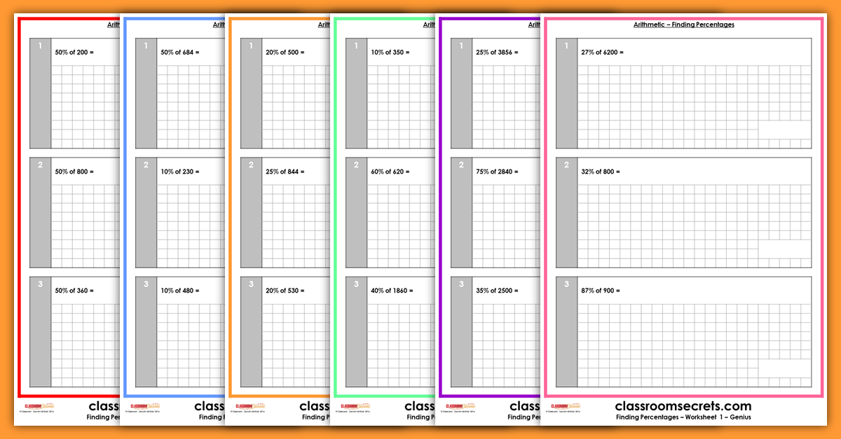 Finding Percentages KS2 Arithmetic SATs Test Classroom Secrets