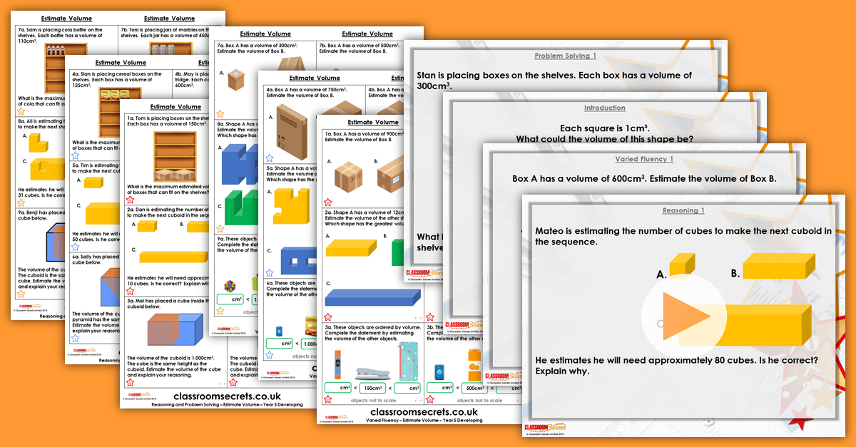 Year 4 and 5 Mixed Age Area and Volume Step 7 Resource Pack Classroom