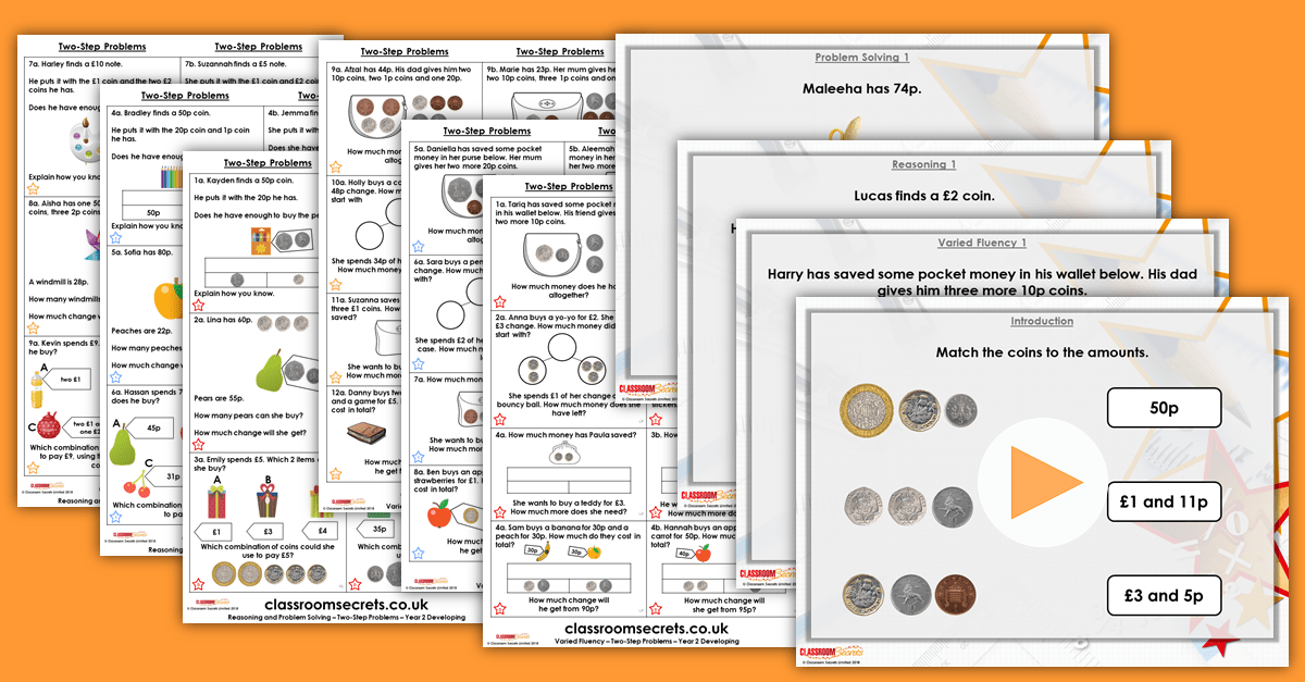 Two Step Problems Year 2 Money Resource Pack Classroom Secrets