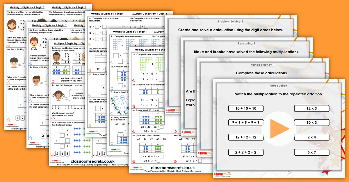 Multiply 2 Digits By 1 Digit 1 Year 3 Multiplication And Division Resource Pack | Classroom Secrets