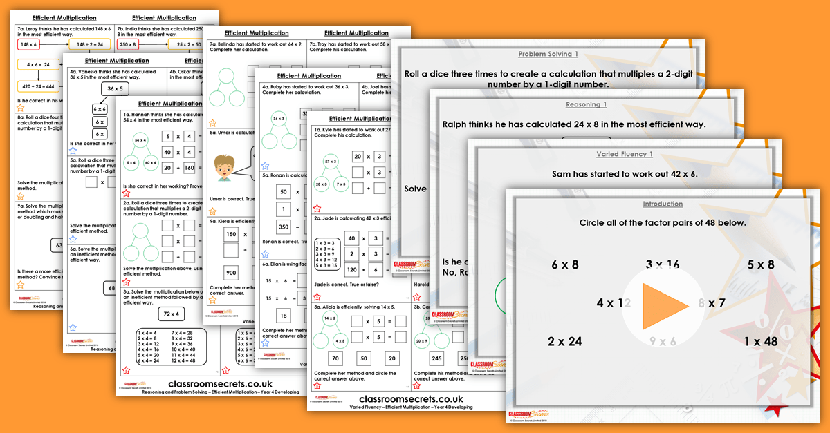 Efficient Multiplication Year 4 Multiplication And Division Resource Pack | Classroom Secrets
