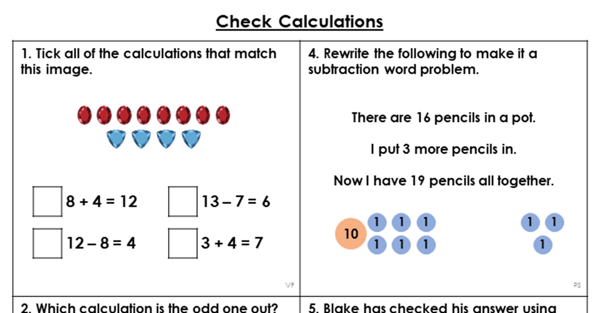 Year 2 Check Calculations Lesson Classroom Secrets Classroom Secrets