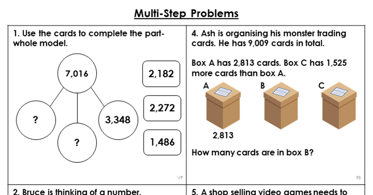 Year 5 MultiStep Problems Lesson Classroom Secrets Classroom Secrets