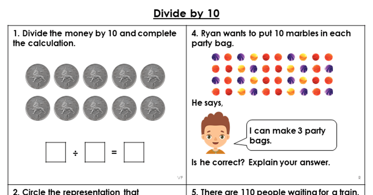 Year 2 Divide by 10 Lesson Classroom Secrets Classroom Secrets