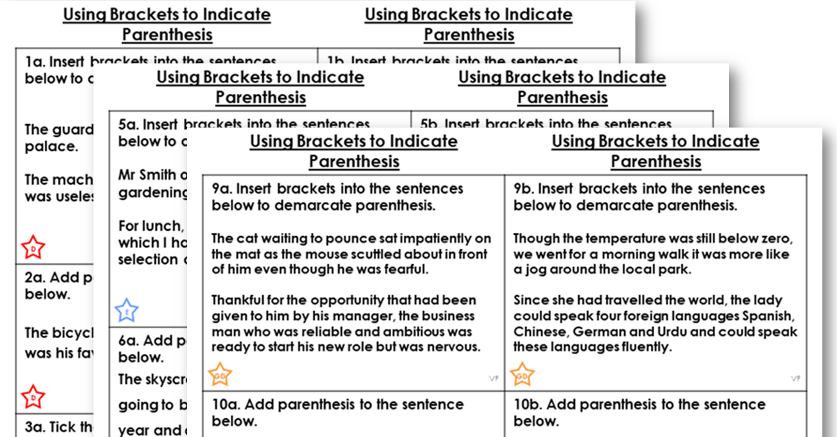 Year 5 Using Brackets to Indicate Parenthesis Lesson Classroom