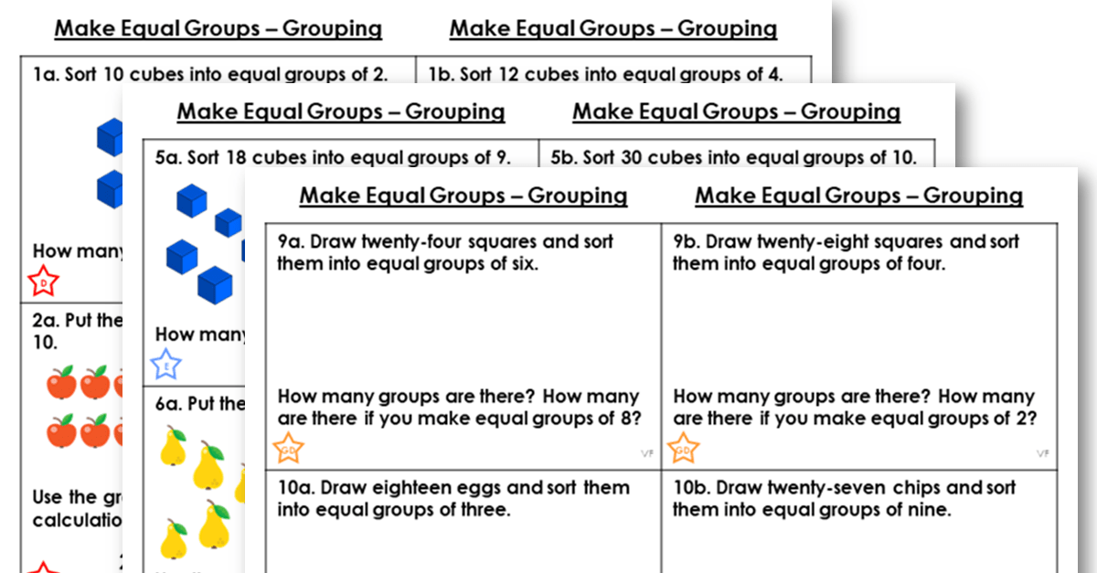Year 2 Make Equal Groups Grouping Lesson Classroom Secrets