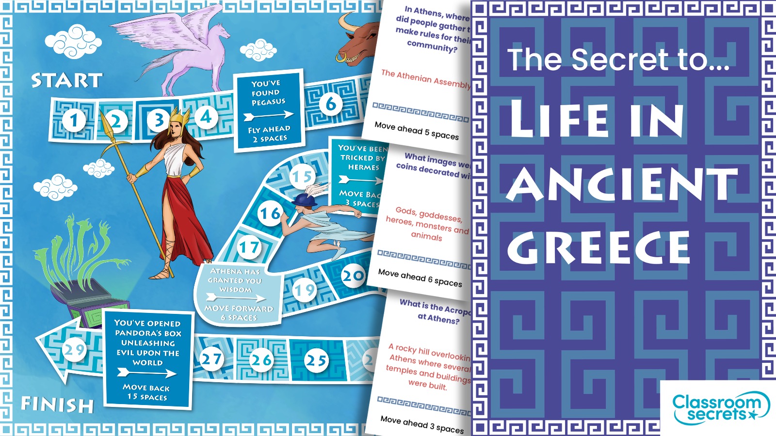 The Secret to Life in Ancient Greece Board Game Classroom Secrets