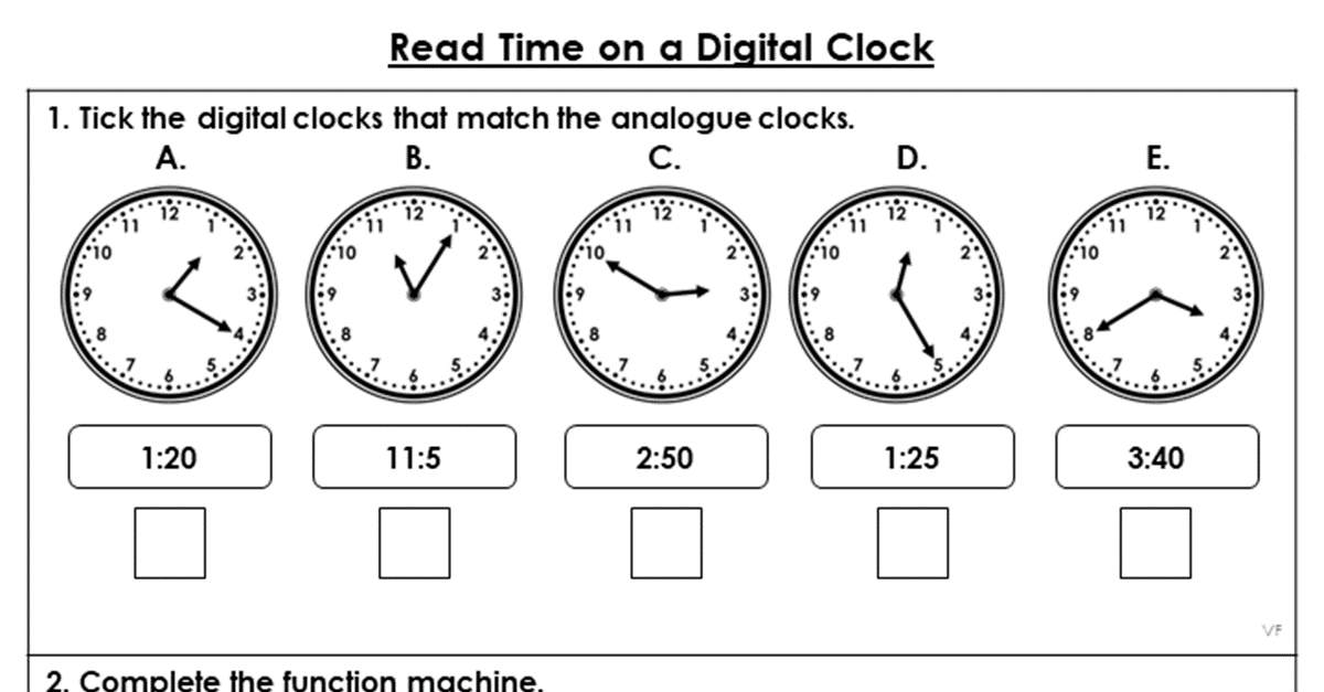 Read Time on a Digital Clock Extension Classroom Secrets Classroom Secrets
