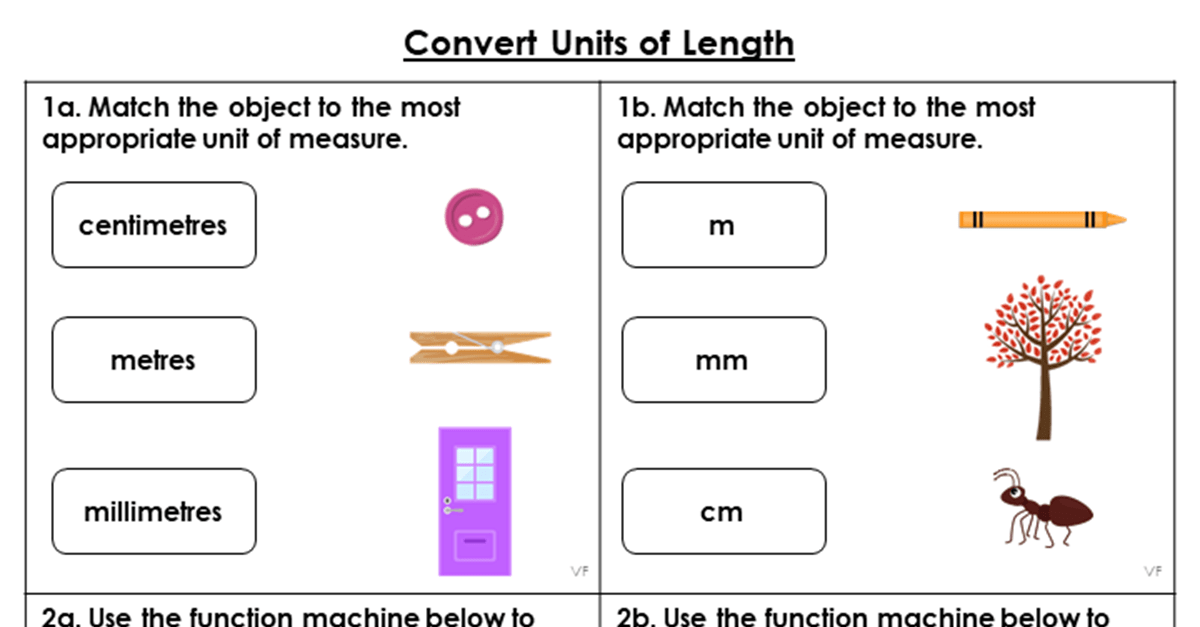 Convert Units of Length Varied Fluency Classroom Secrets