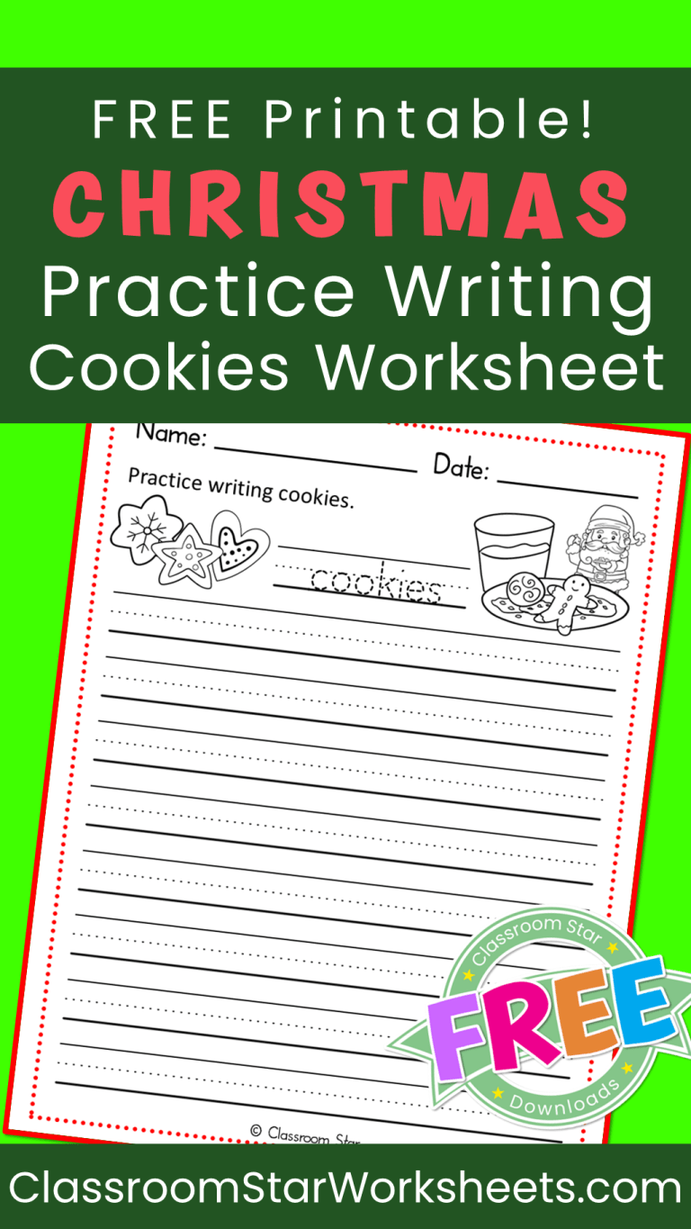 Practice Writing Cookies Worksheet Classroom Star Worksheets