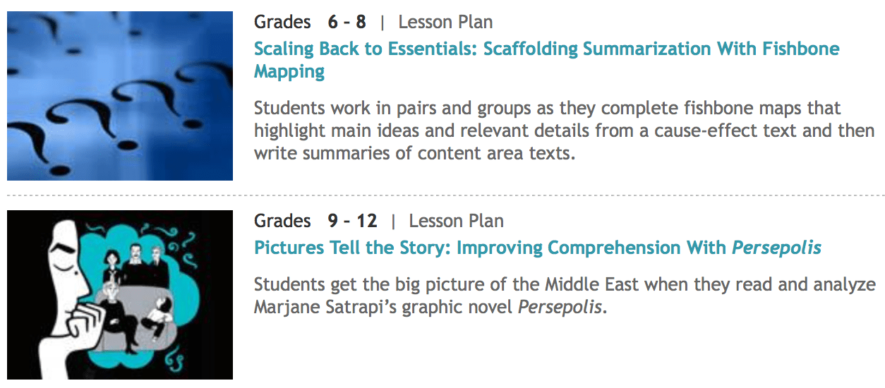 ReadWriteThink for Reading Lesson Plans Class Tech Tips