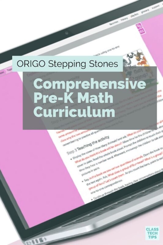 ORIGO Stepping Stones Comprehensive PreK Math Curriculum Class Tech Tips