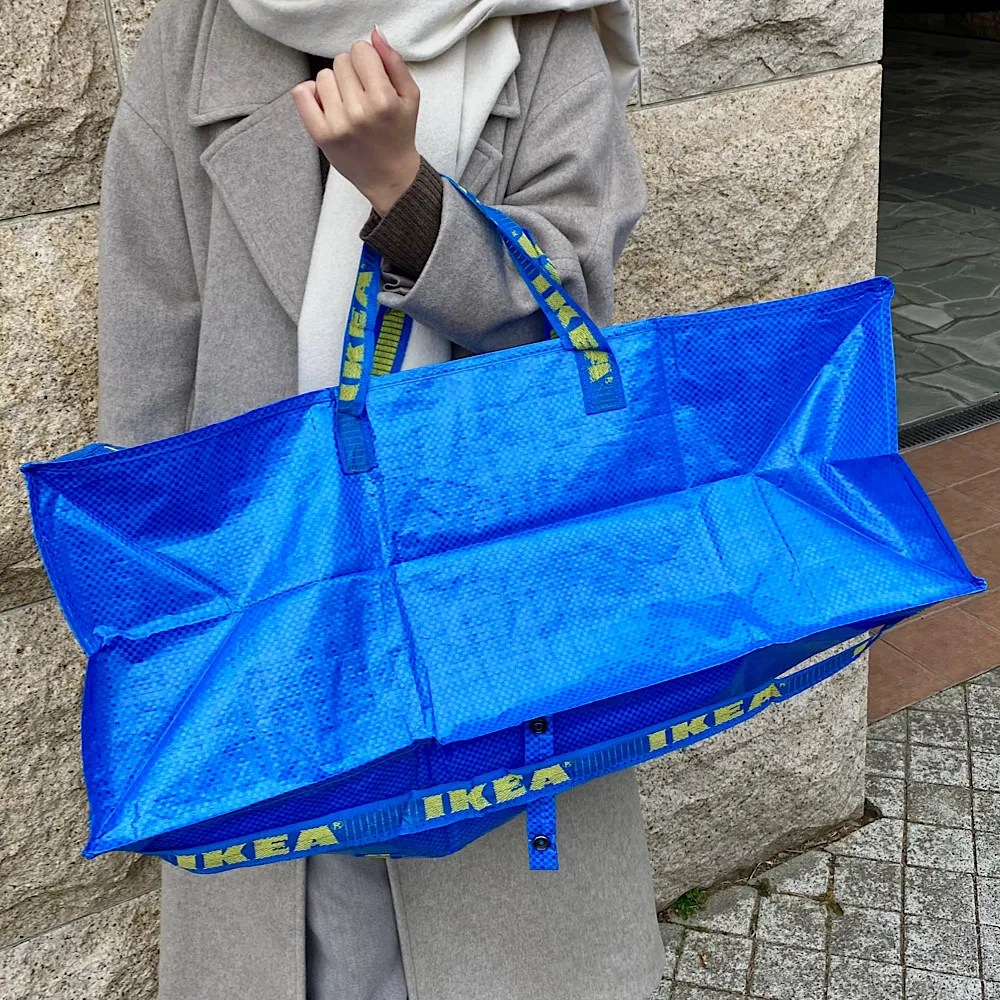 無料サンプルOK IKEA イケア セックシェラ 水玉模様 ショッピングバッグ エコバッグ 匿名