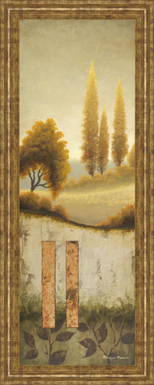 18 in. x 42 in. "Beyond The Village" By Michael Marcon Framed Print