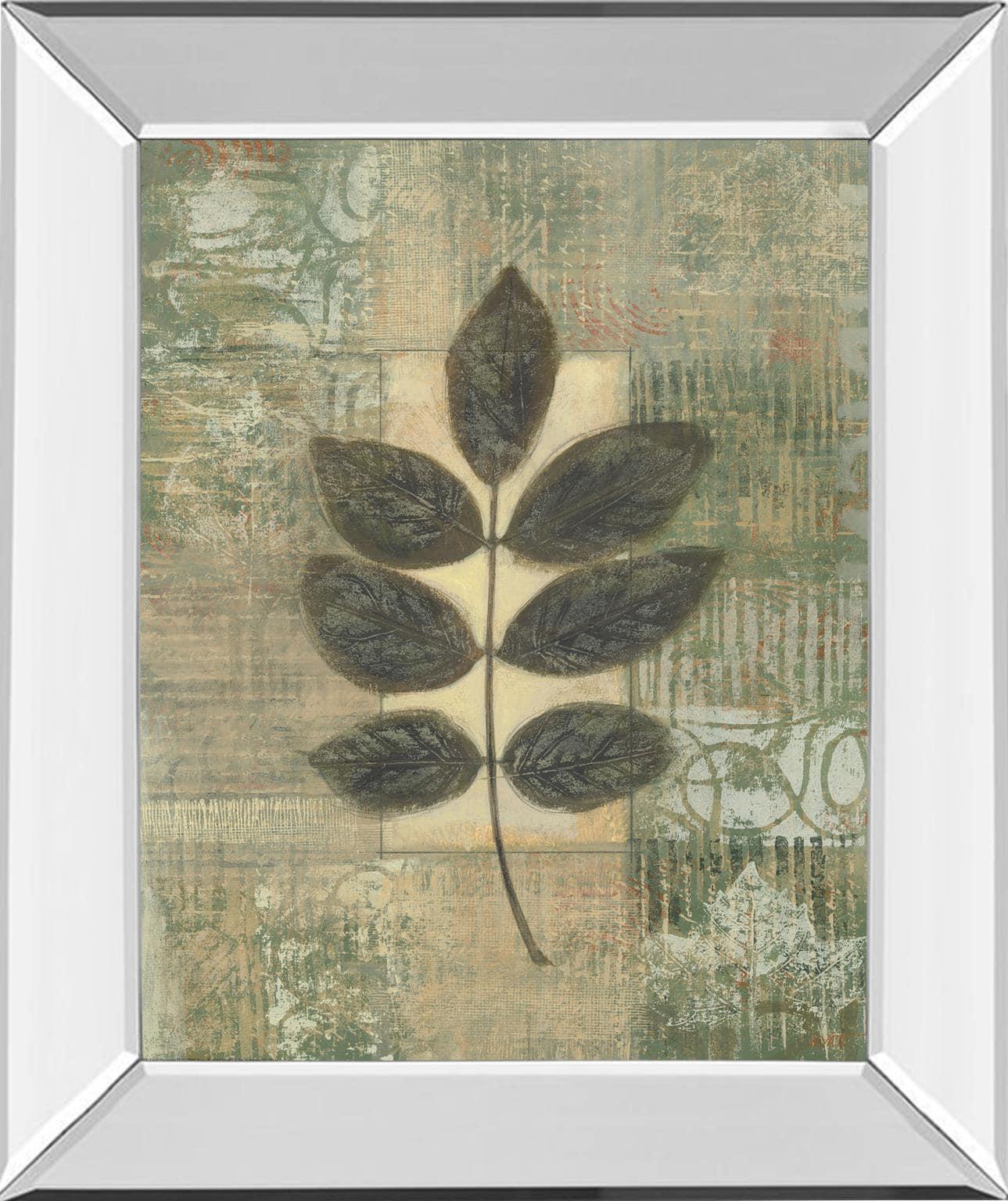 22 in. x 26 in. "Leaf Textures Il" By Norman Wyatt, Jr. Mirror Framed