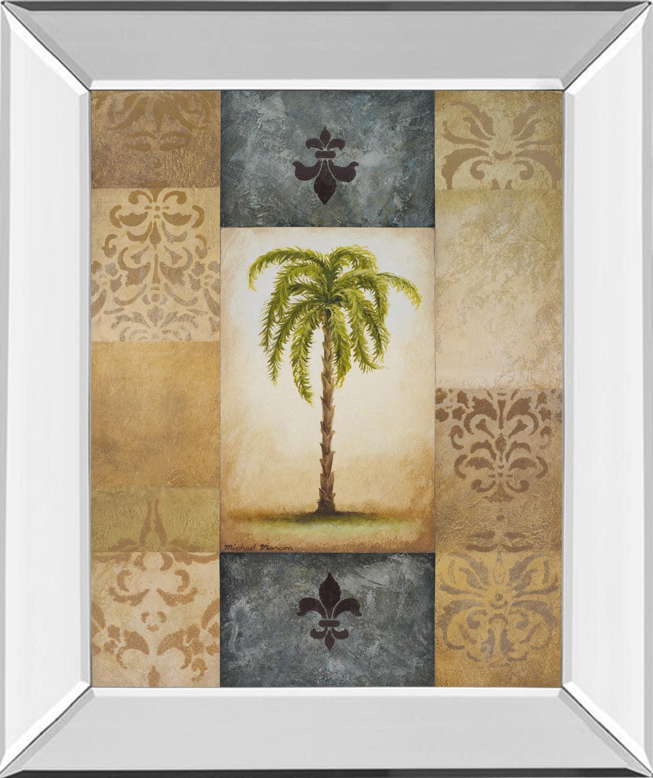 22 in. x 26 in. "Fantasy Palm Il" By Michael Marcon Mirror Framed Print