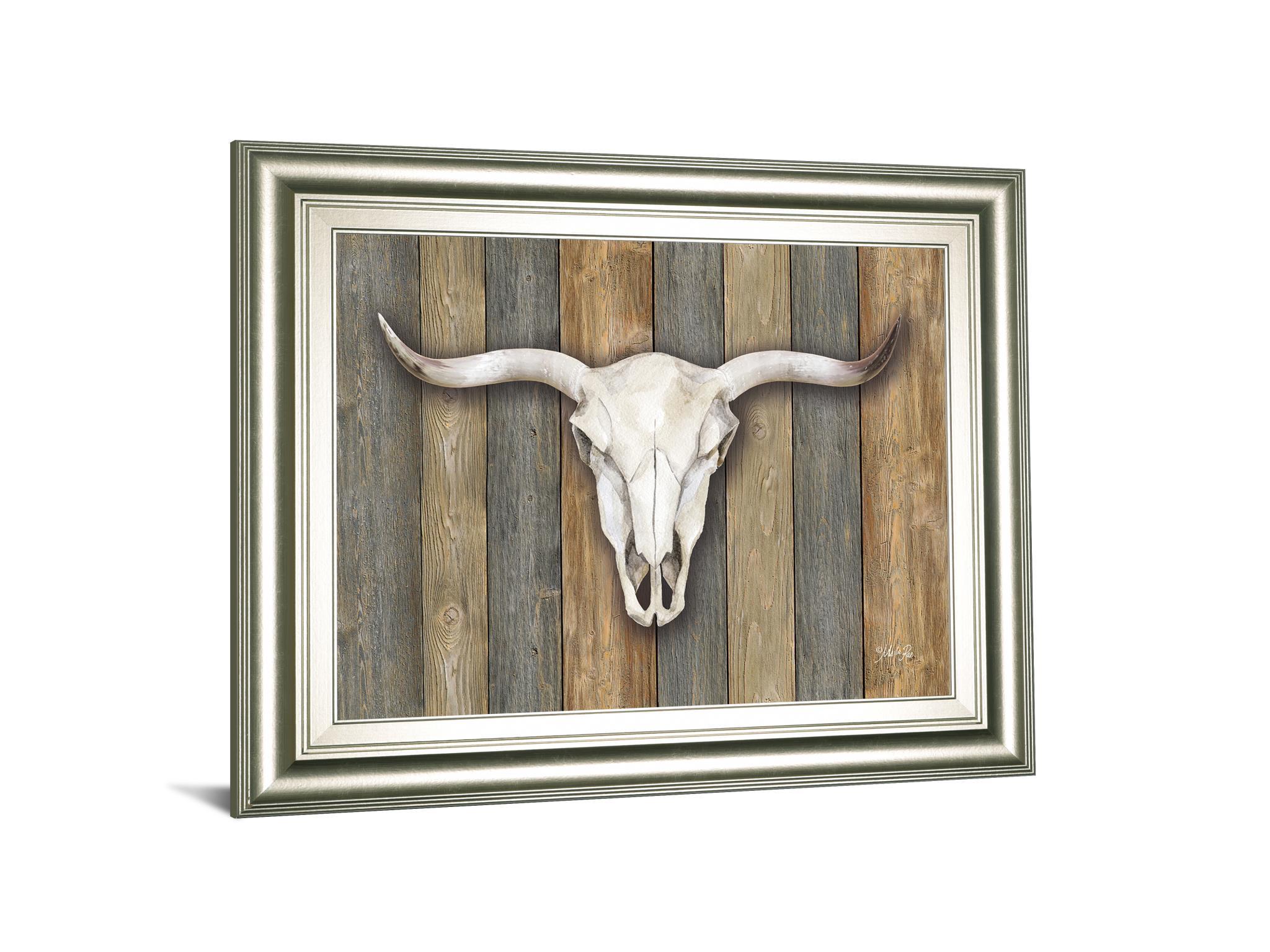 22 in. x 26 in. "Cow Skull Il" By Marla Rae Framed Print Wall Art