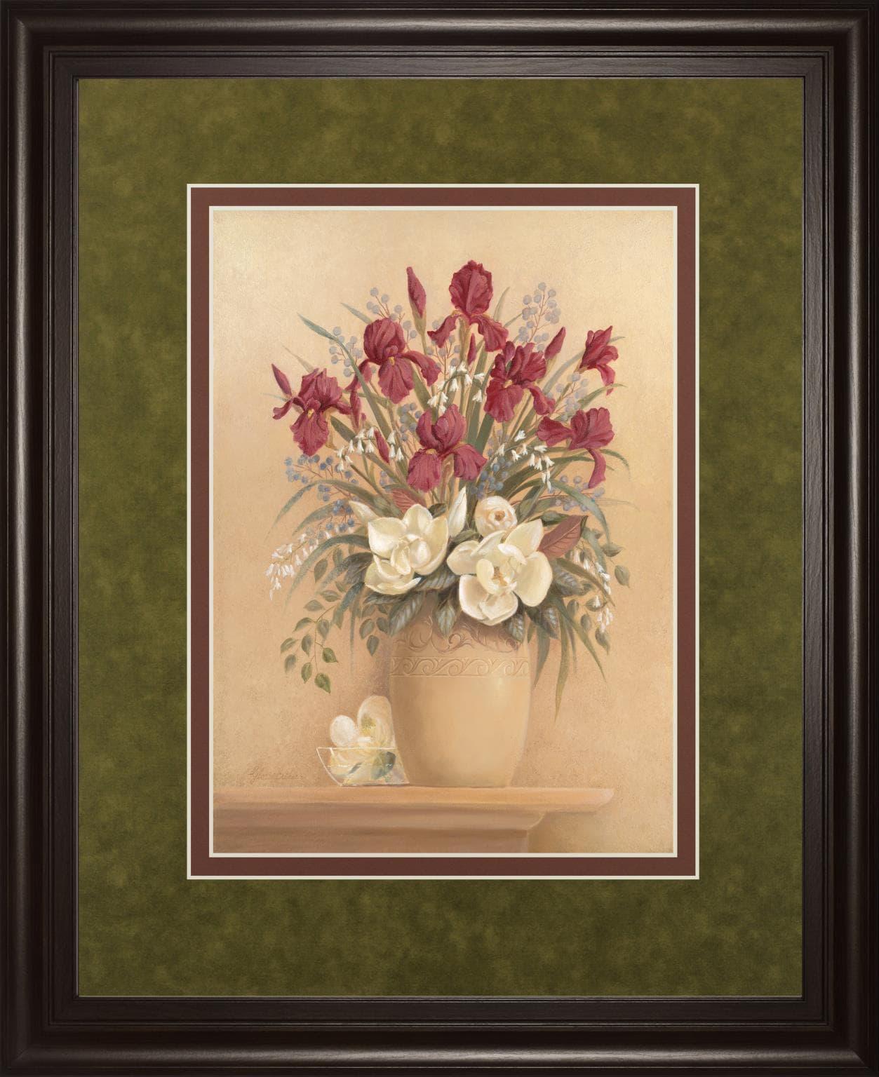 34 in. x 40 in. "Classic Petal I" By Gloria Eriksen Framed Print Wall