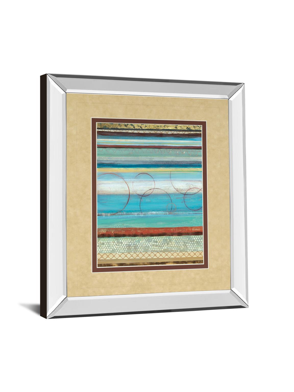 34 in. x 40 in. "Strata I" By Tava Studios Mirror Framed Print Wall Art