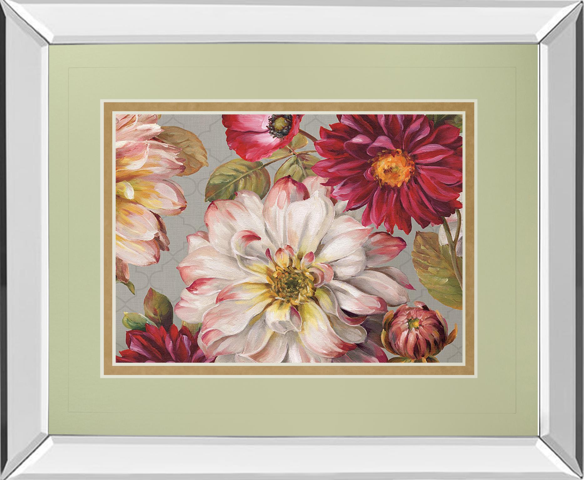 34 in. x 40 in. "Classically " By Lisa Audit Mirror Framed Print Wall Art Classy Art