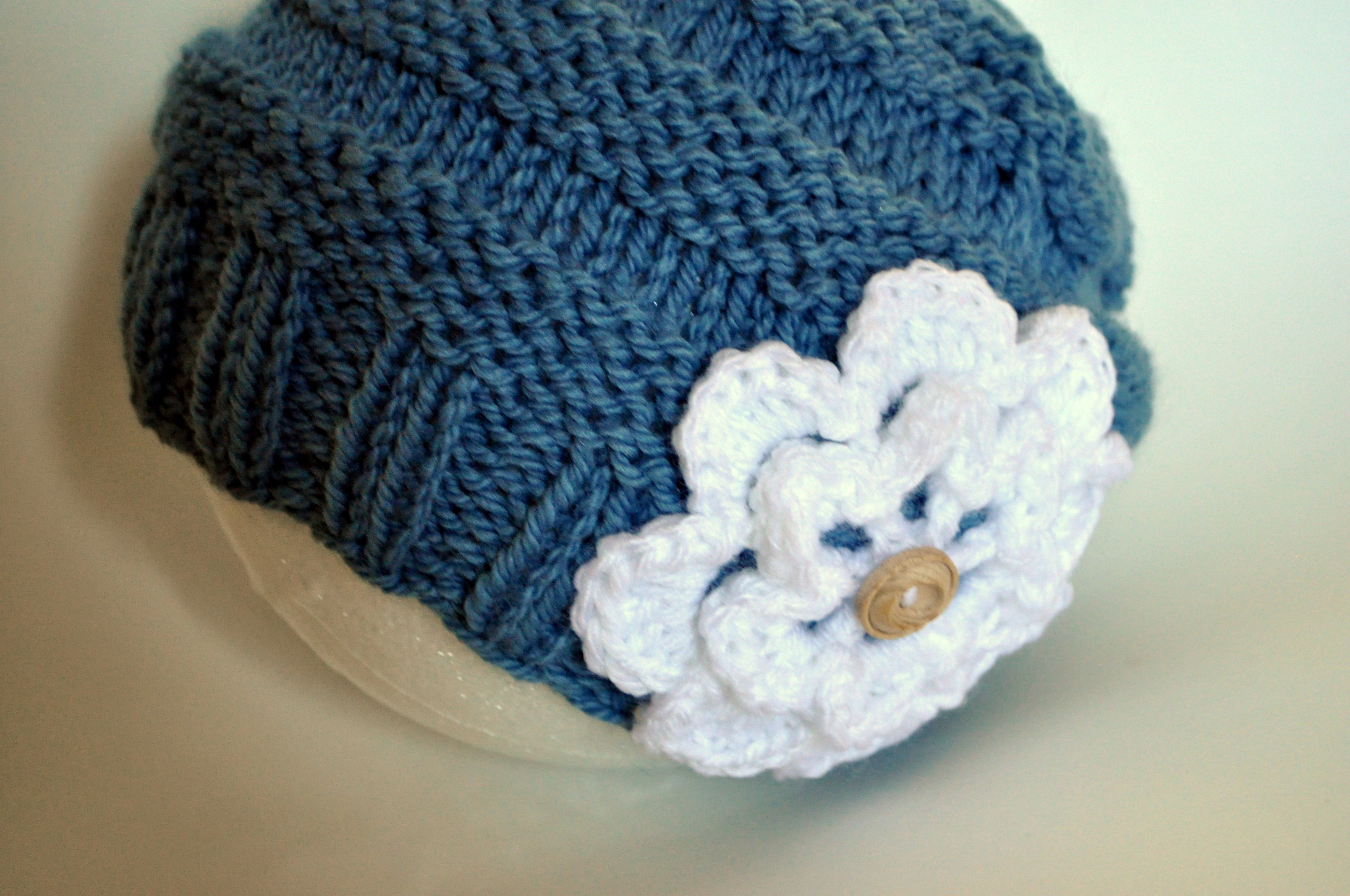 Free Pattern Knit Slouch Flowered Hat Classy Crochet