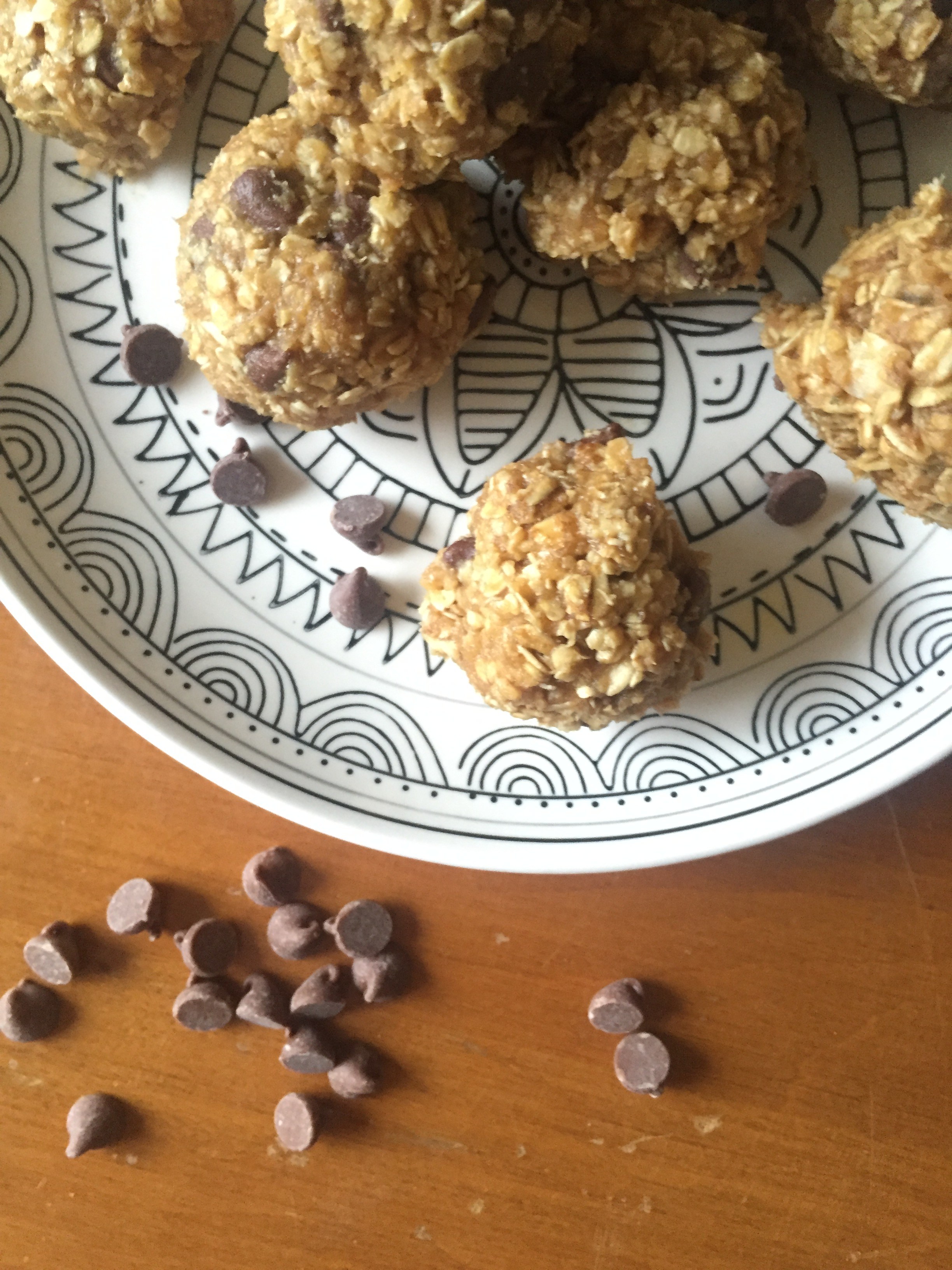 Chocolate Chip Peanut Butter Protein Balls Recipe Classy Mommy