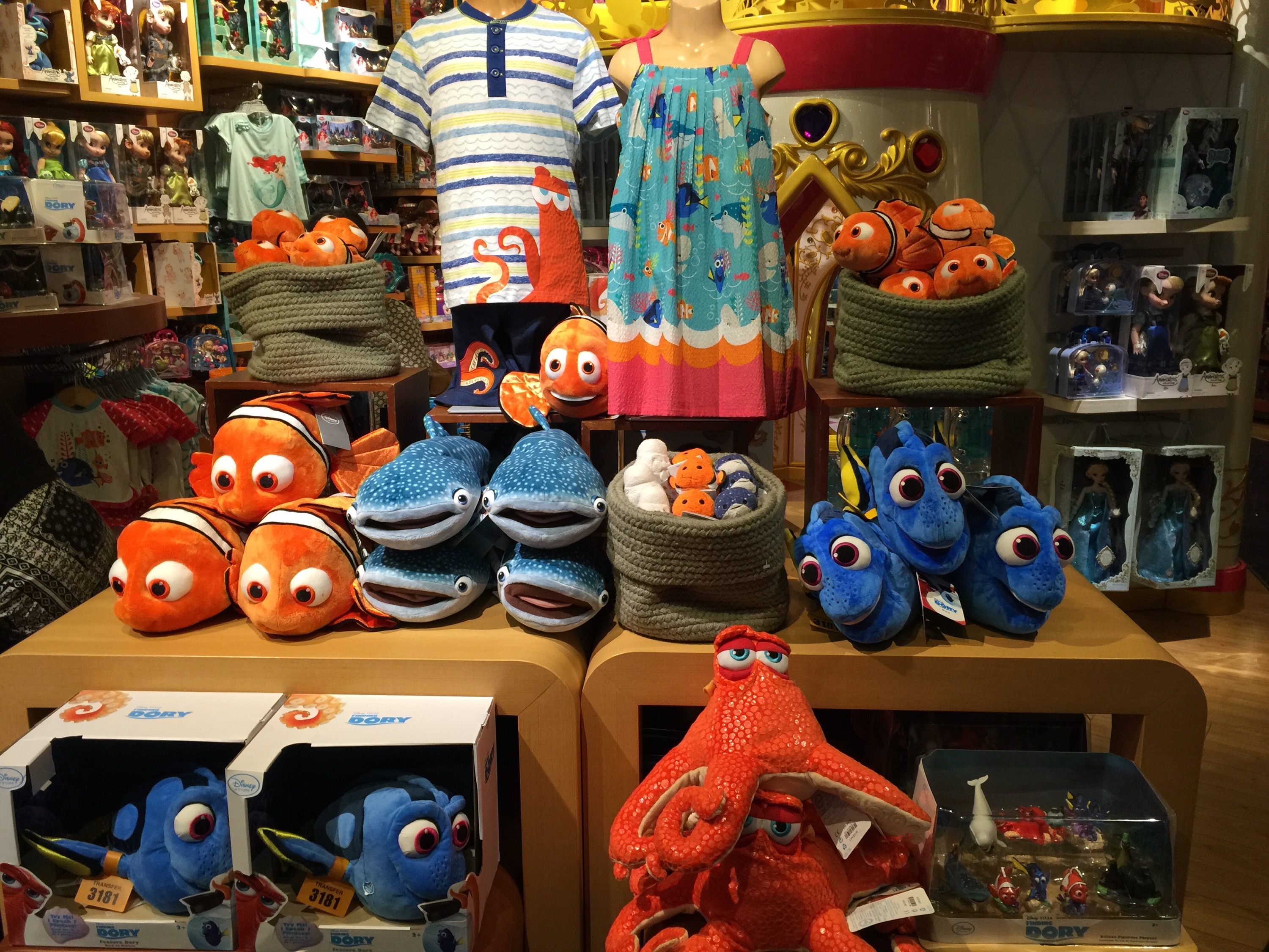 Video Finding Dory Toys, Bathing Suits & Plush Galore DisneyStore 