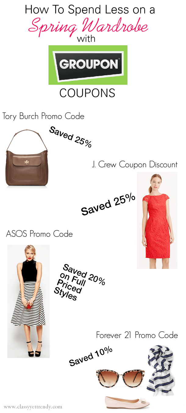 Spend Less on a Spring Wardrobe w/ Groupon Coupons Classy Yet Trendy