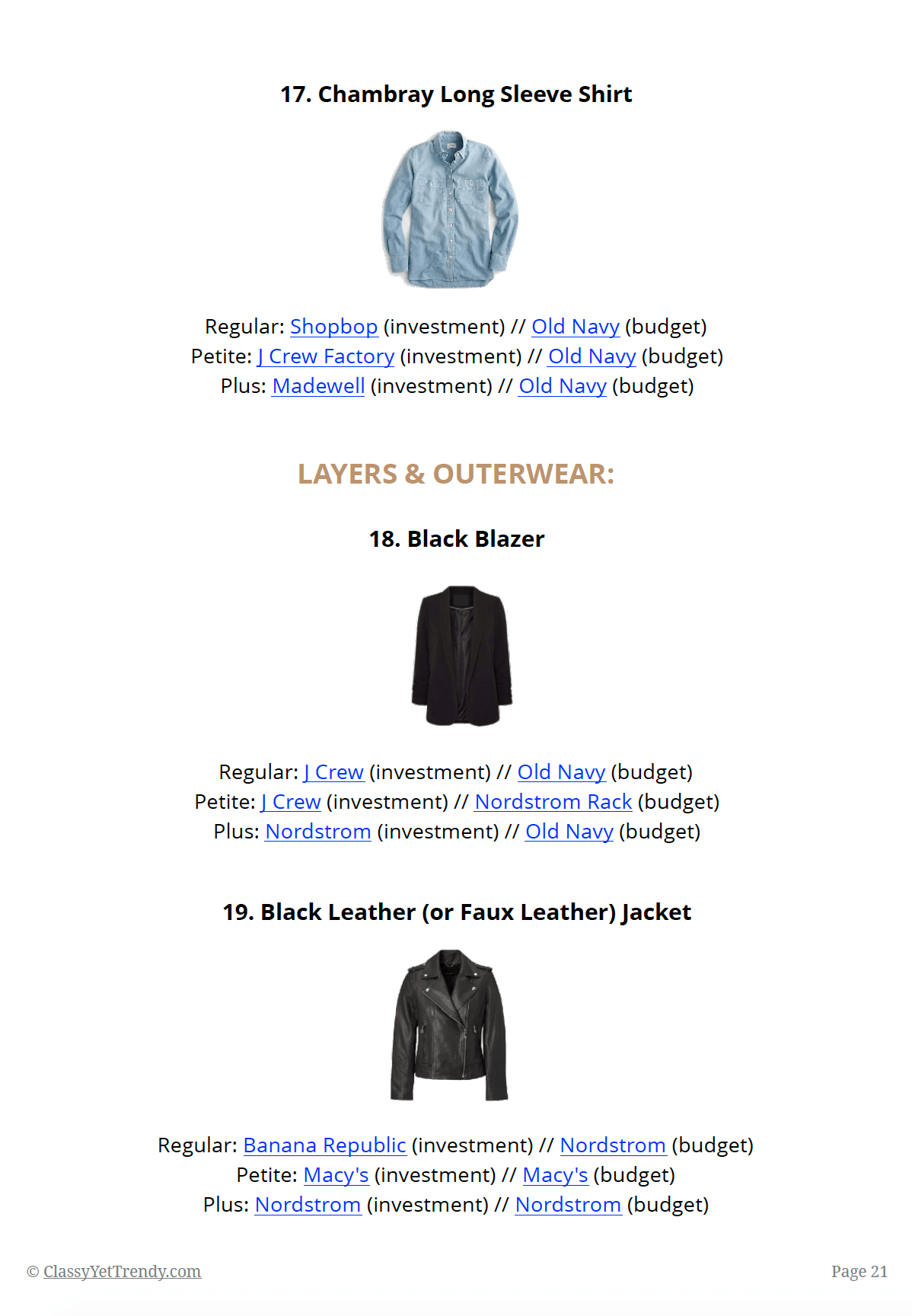 Women's Simplified Style A YearRound Core Closet Essentials Capsule