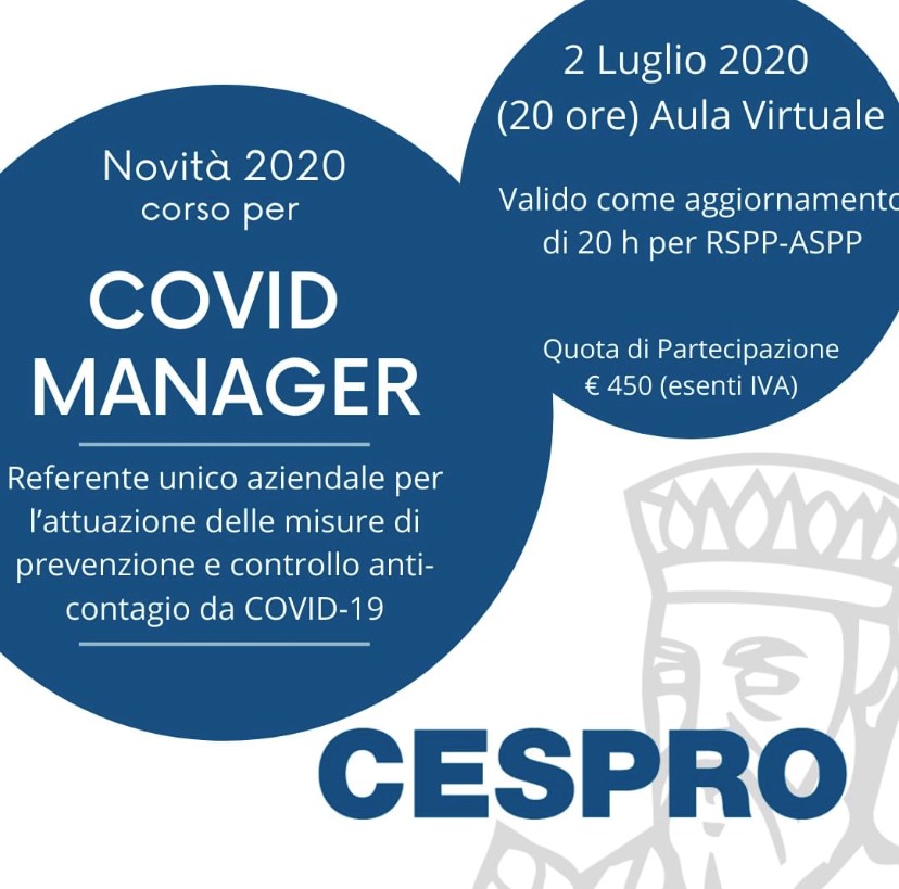 Corso Per Covid Manager - Cespro Università Degli Studi Di Firenze - Avvocato Claudia Del Re 819_x_828_jpg