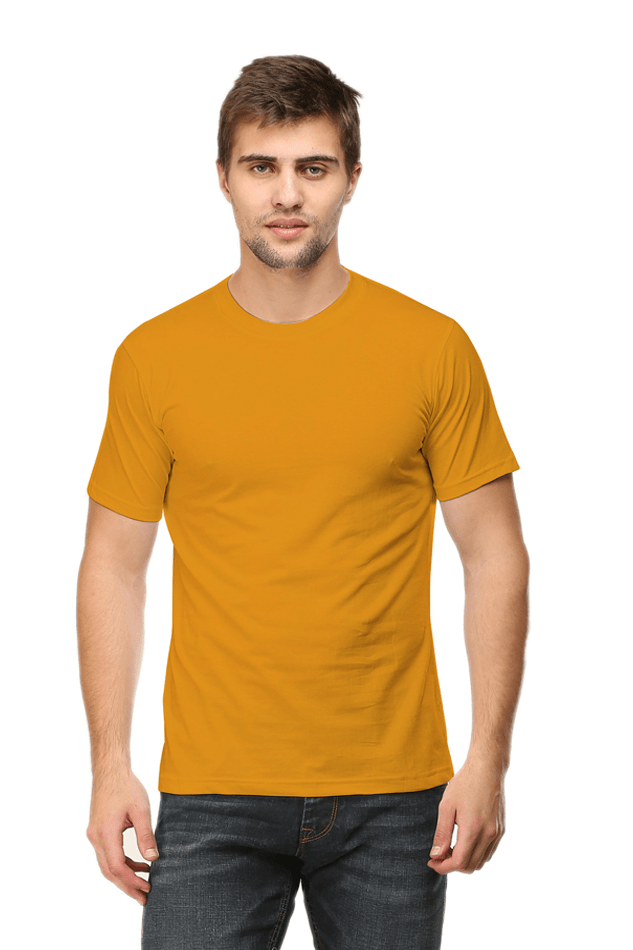 Male Round Neck Half Sleeve Mustard Yellow TSHIRT