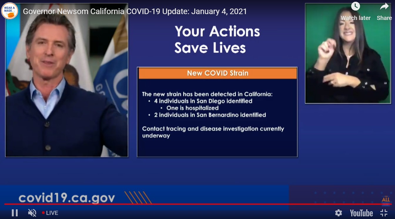 New Strain Of COVID19 Detected In CA