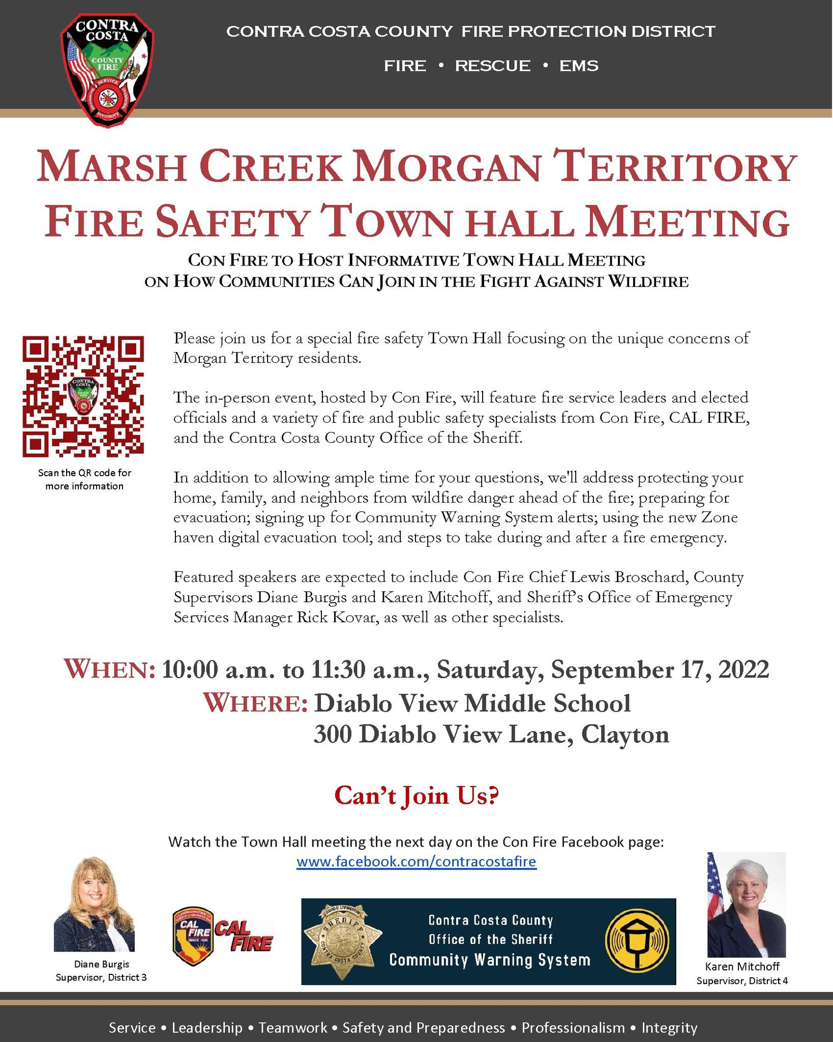 ConFire To Host Marsh Creek, Territory Fire Safety Town Hall