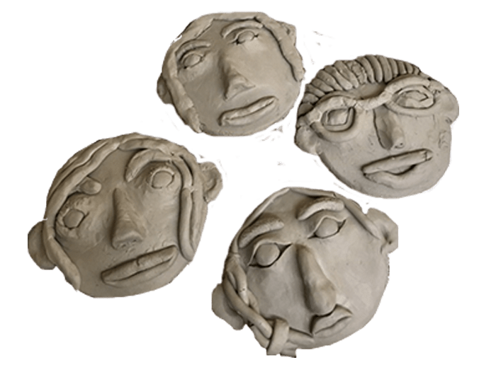 Self Portrait Clay for Kids