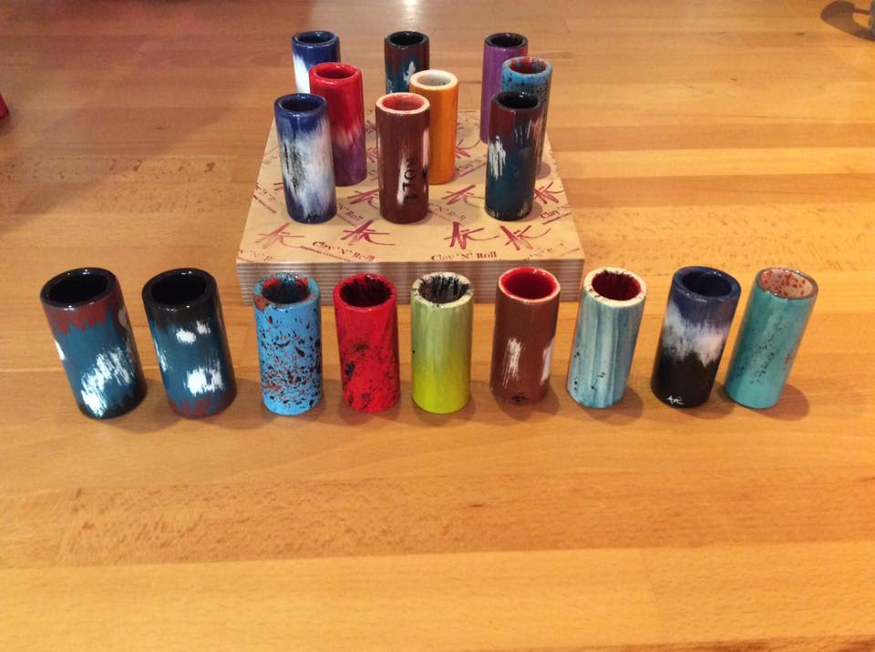 We are at Kagmakis Guitars Clay n Roll