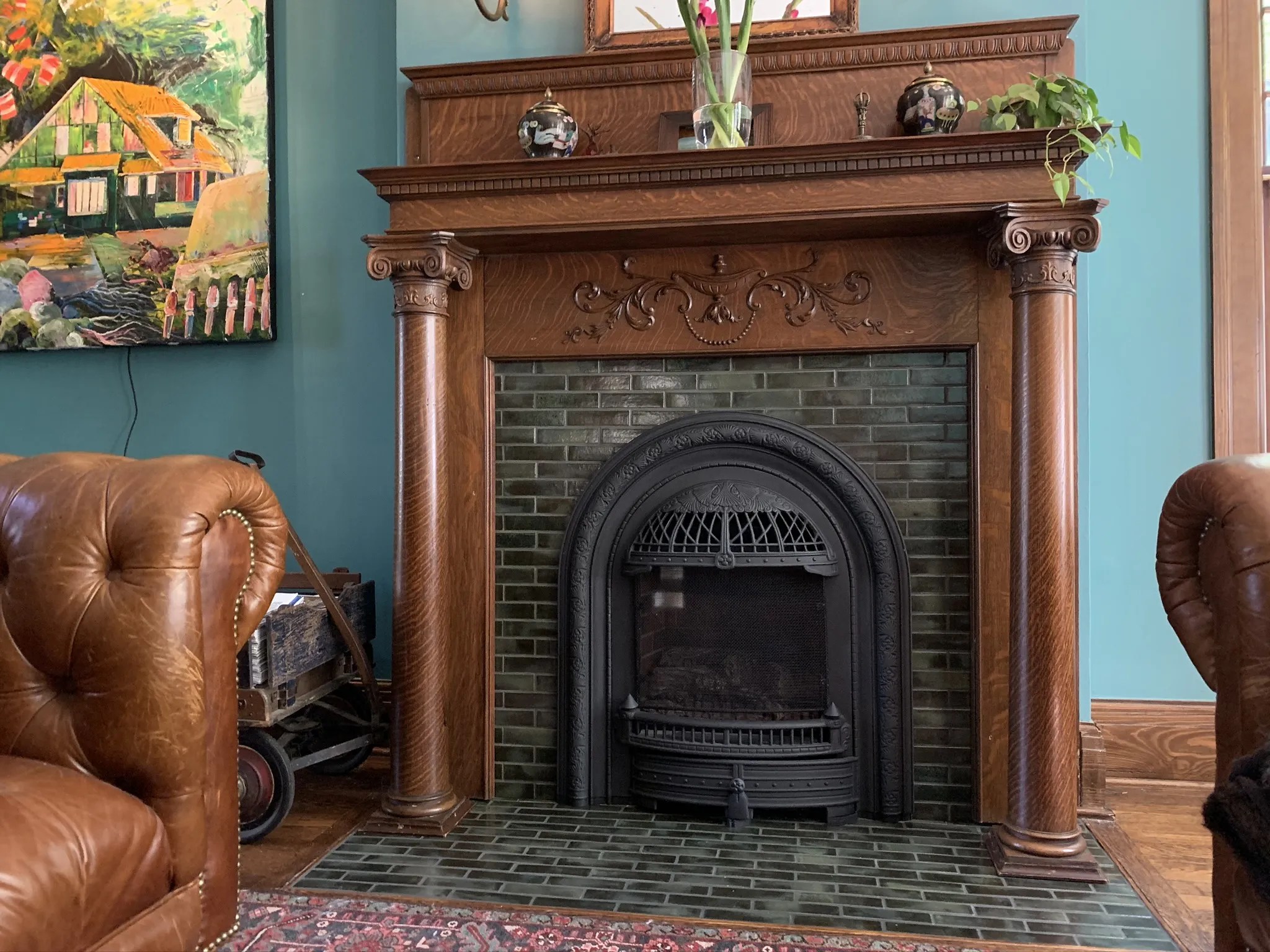 Victorian Wood Fireplace