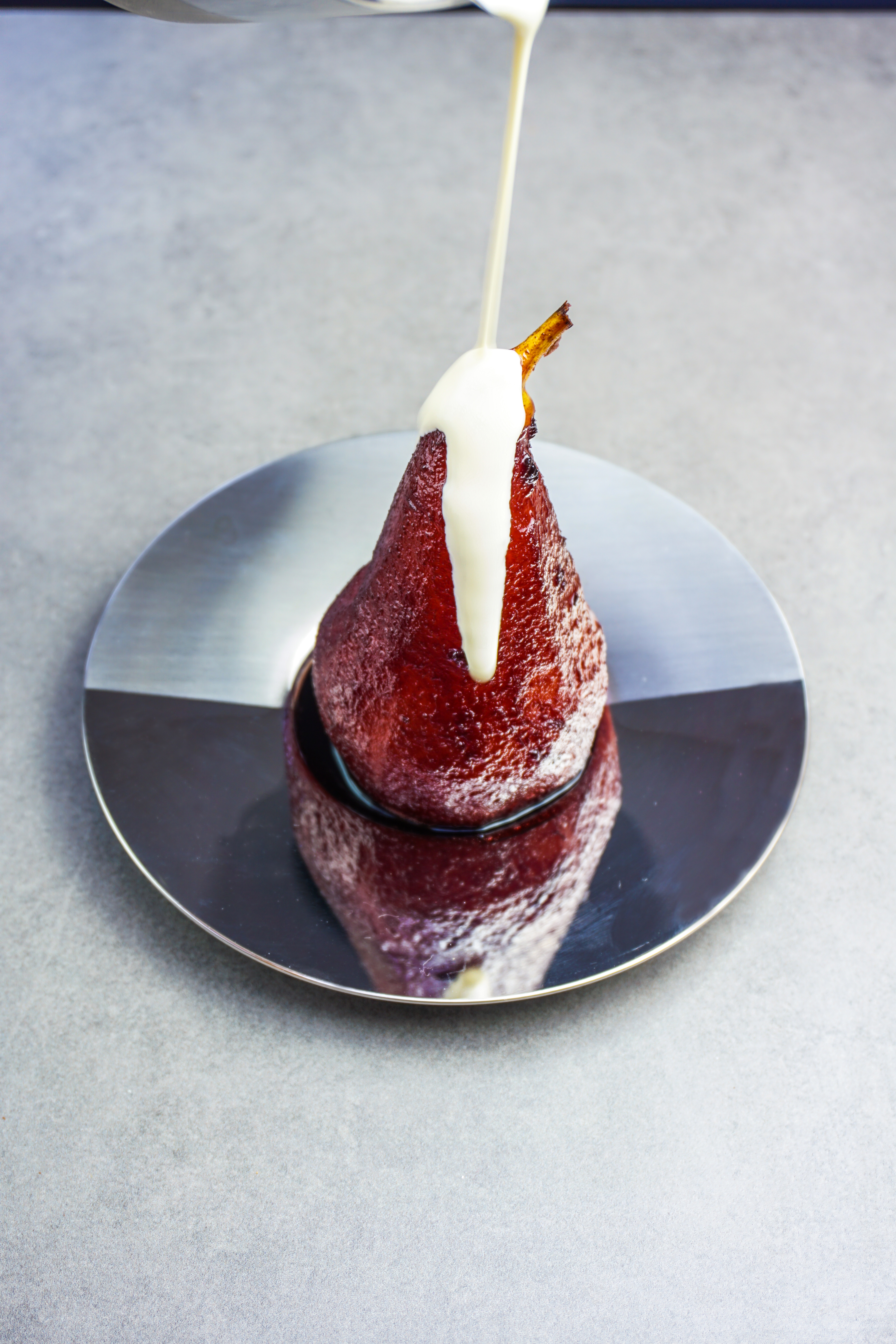 mulled wine poached pears