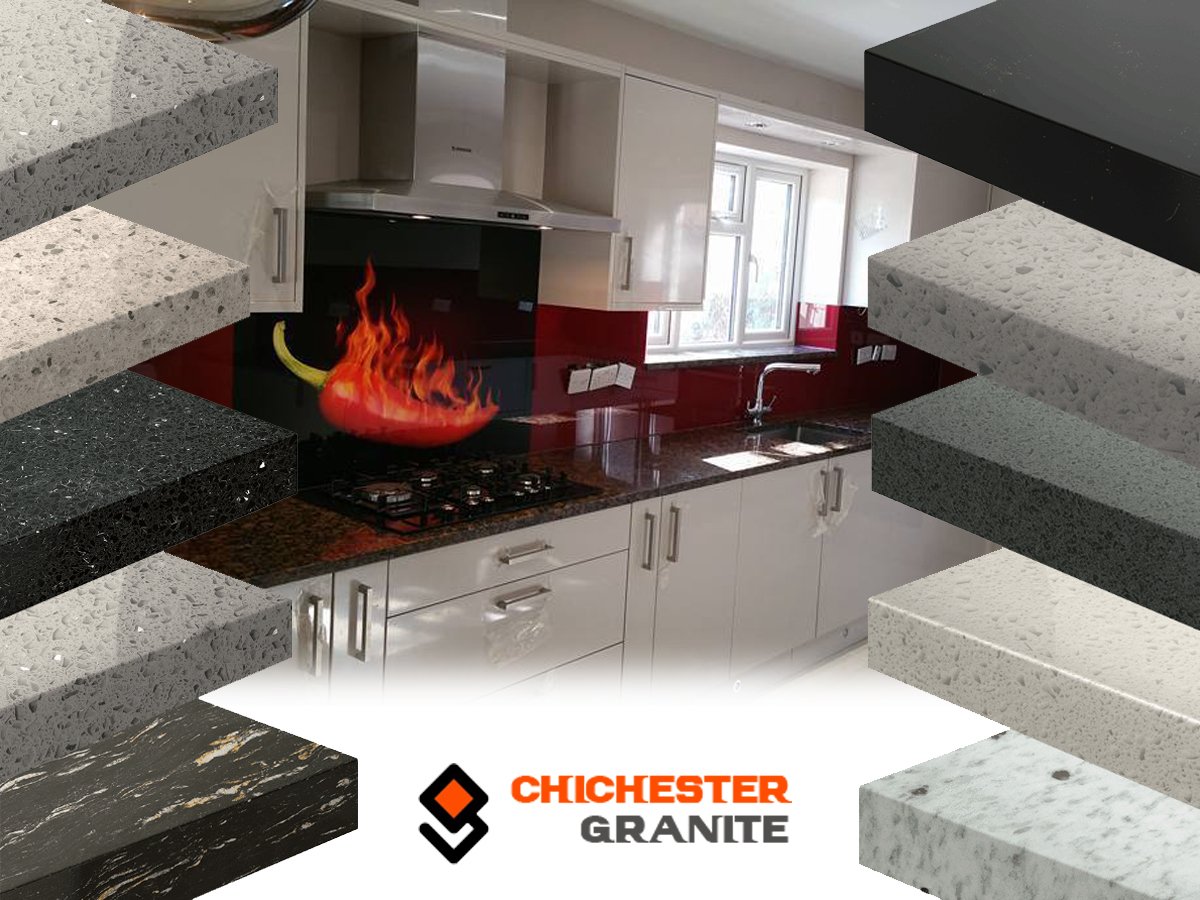 BLACK QUARTZ KITCHEN WORKTOPS & GRANITE WORKTOP HAND MADE UNIQUE
