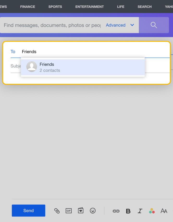 How to Create a Distribution List in Yahoo Mail