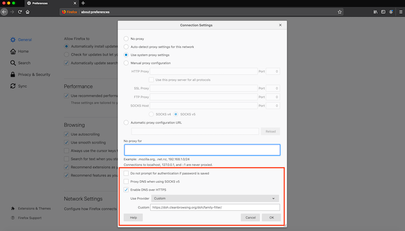 Configure DNS-over-HTTPS (DOH) (Firefox) - CleanBrowsing Help