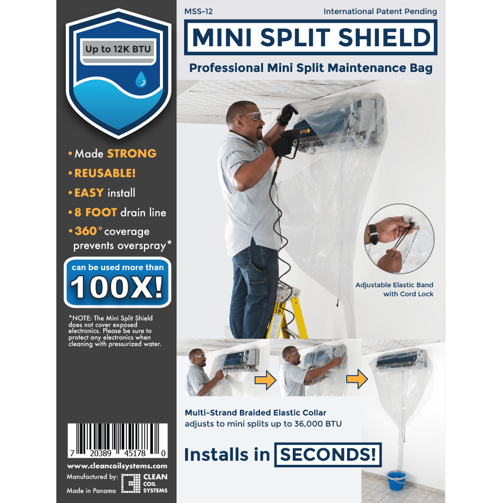 Mini Split Shield (Up to 12,000btu/3.5kW) Clean Coil Products