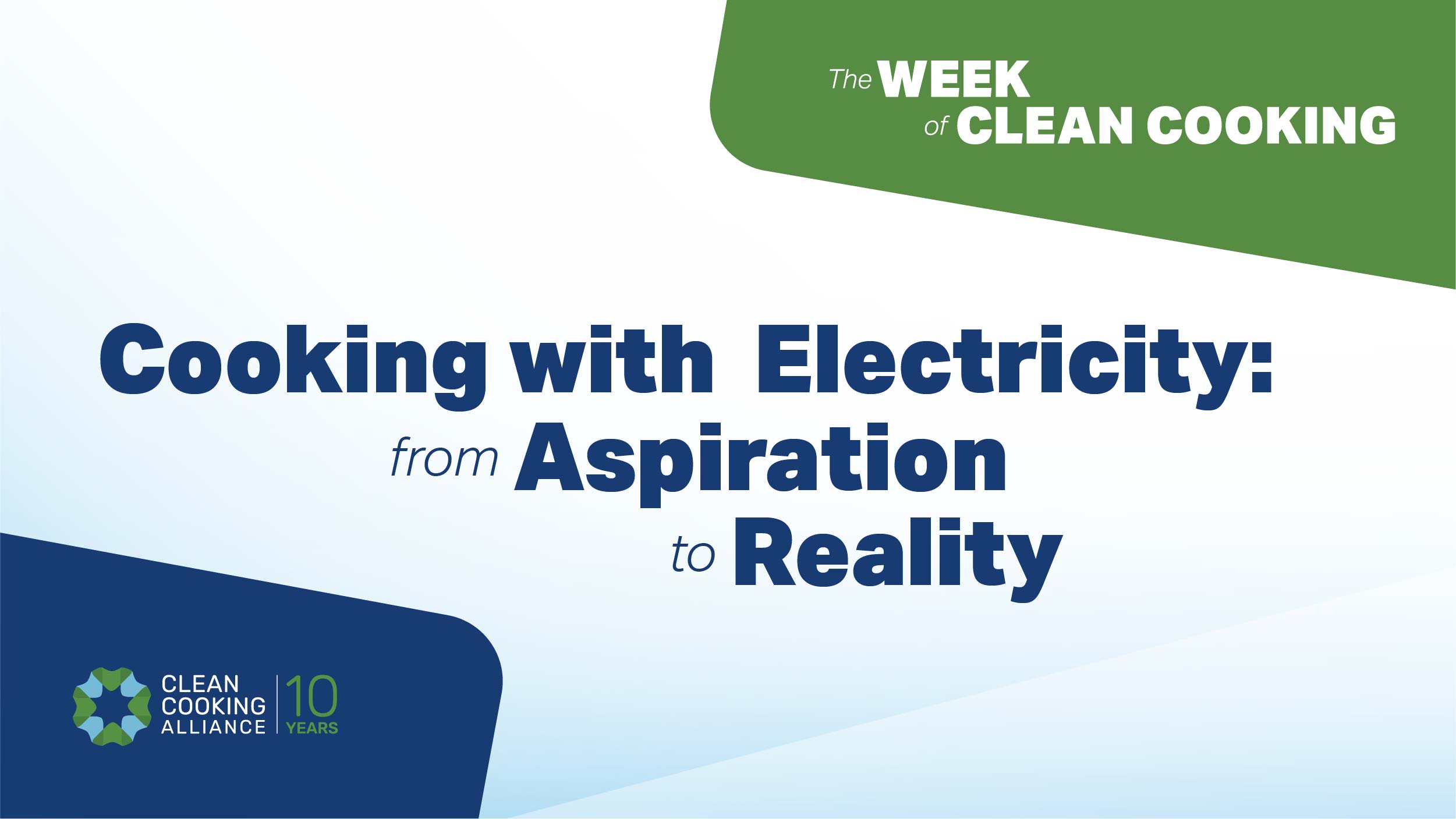 Cooking with Electricity From Aspiration to Reality Clean Cooking