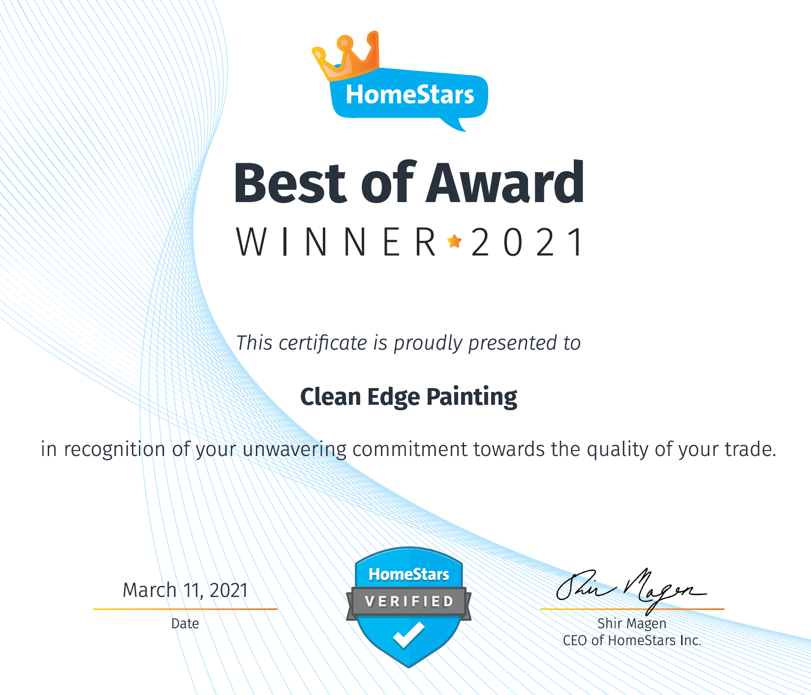 Professional Credentials Clean Edge Painting